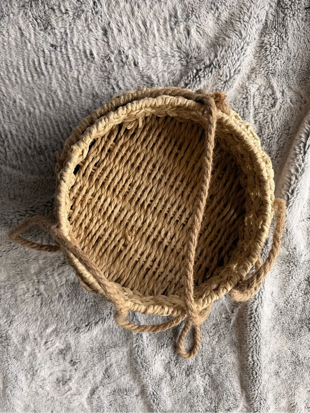 Handmade Hanging Double Basket - Natural Jute